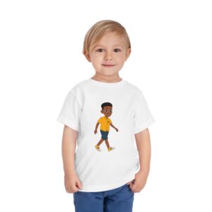 Boy Walking Cartoon Toddler Tee | Cute Kid Character, Shirt
