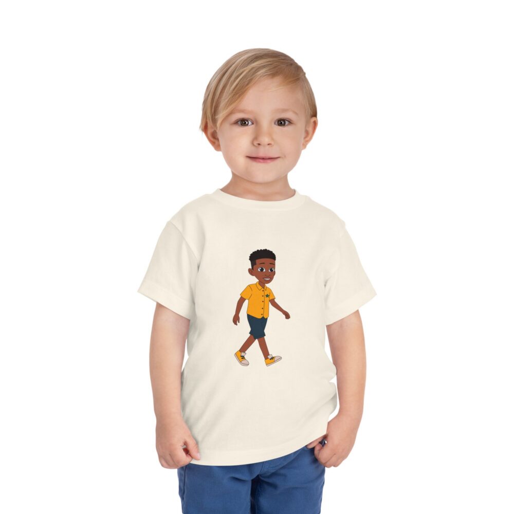 Boy Walking Cartoon Toddler Tee | Cute Kid Character, Shirt