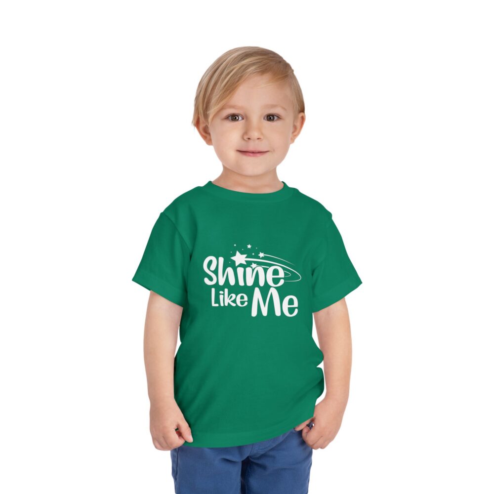 White Font Shine Like Me Toddler Tee | Stars Graphic