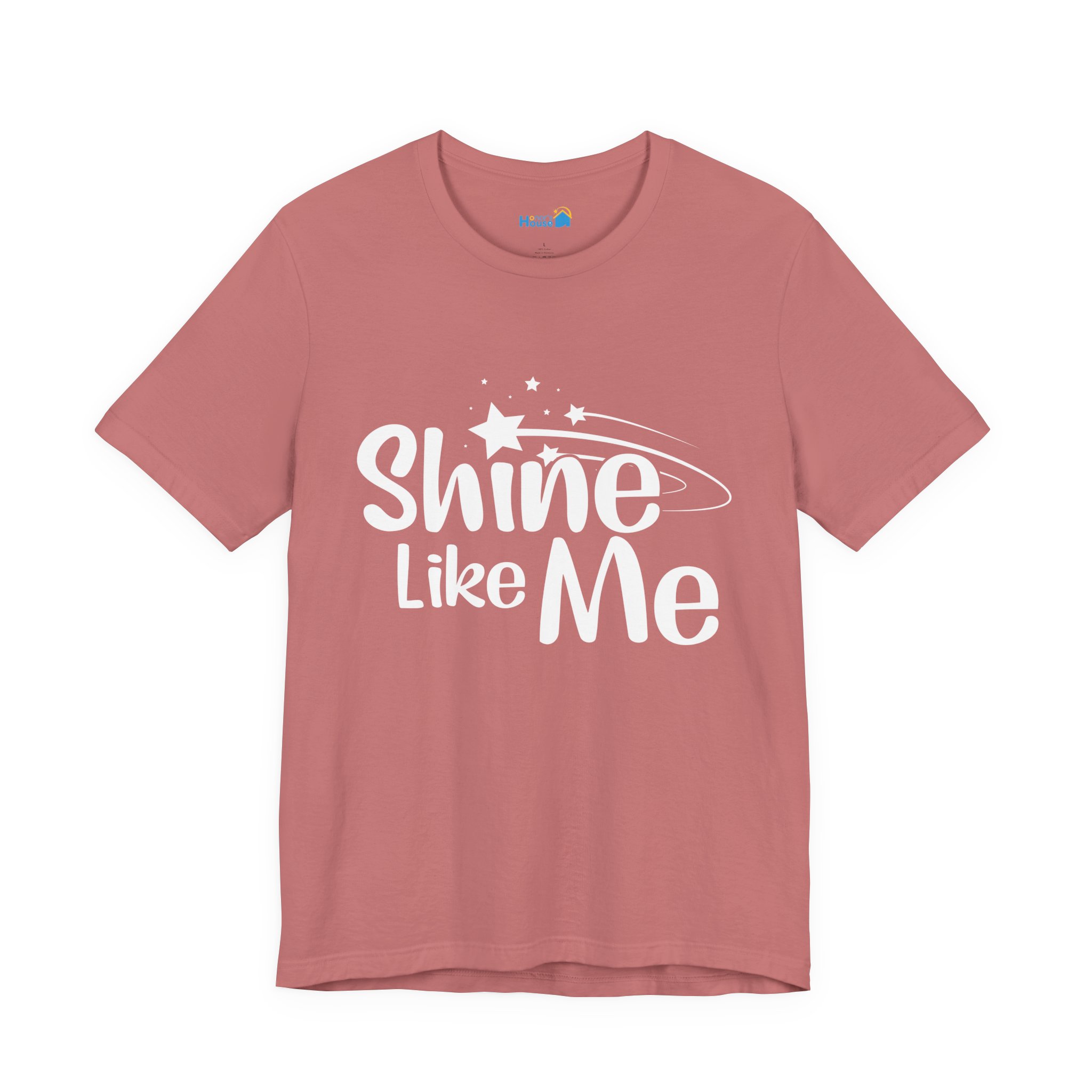 White Font Shine Like Me T-Shirt | Inspirational Star Graphic Tee - Image 4