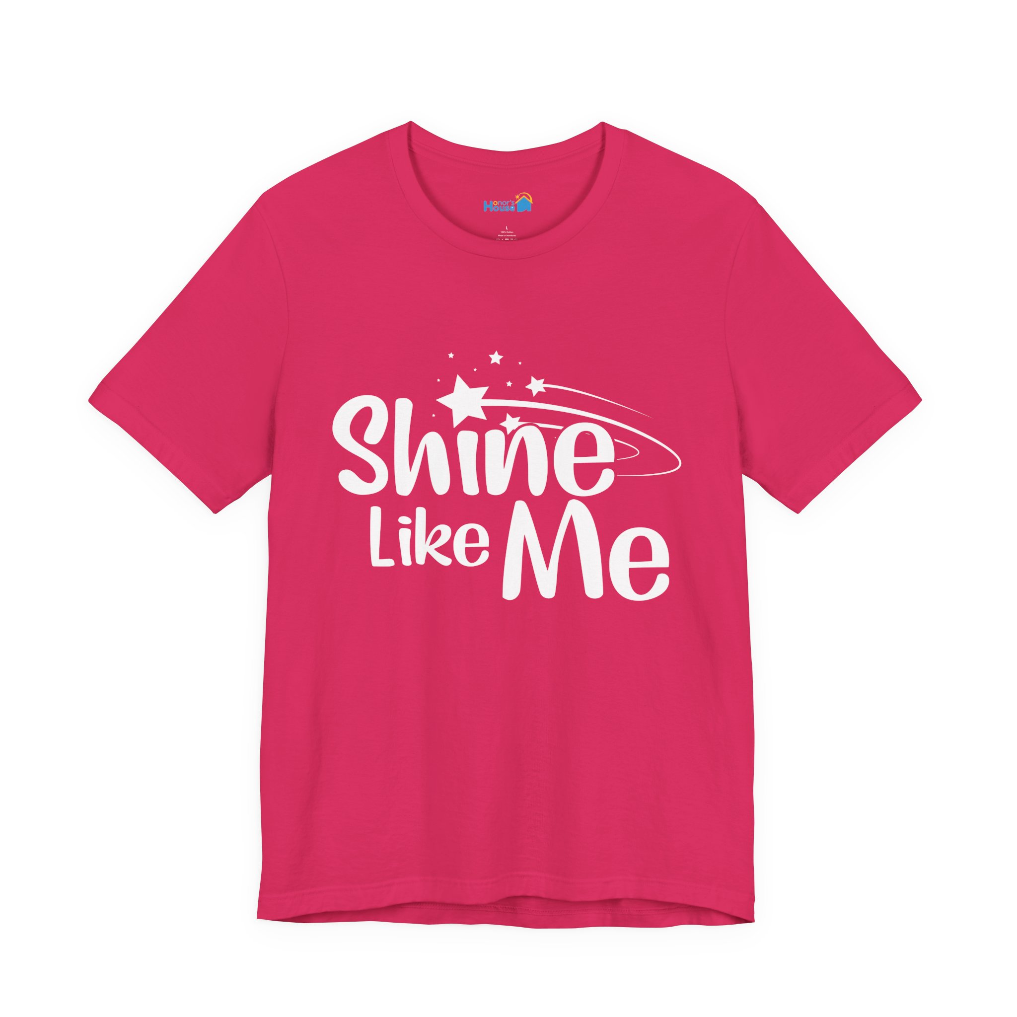 White Font Shine Like Me T-Shirt | Inspirational Star Graphic Tee - Image 16