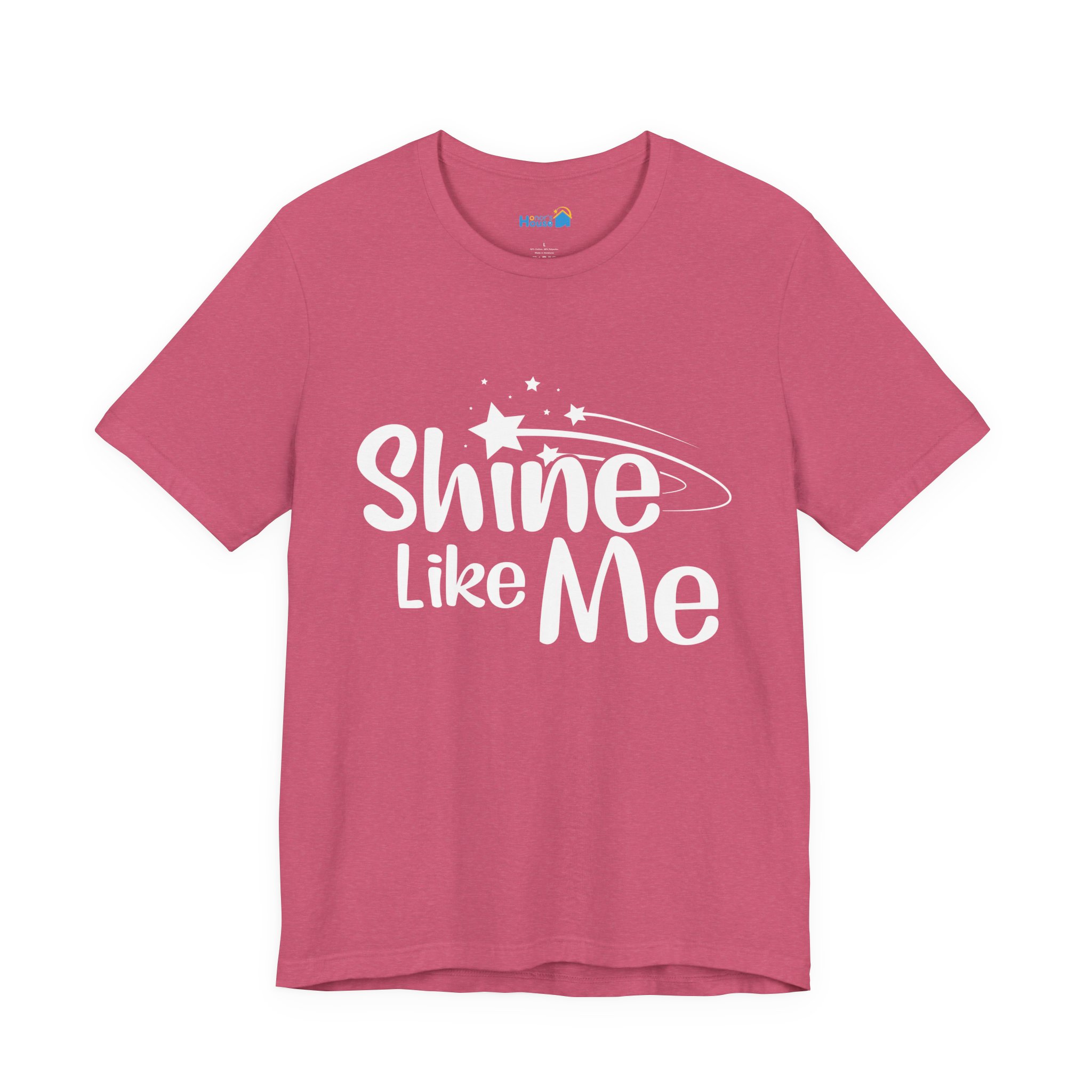 White Font Shine Like Me T-Shirt | Inspirational Star Graphic Tee - Image 15
