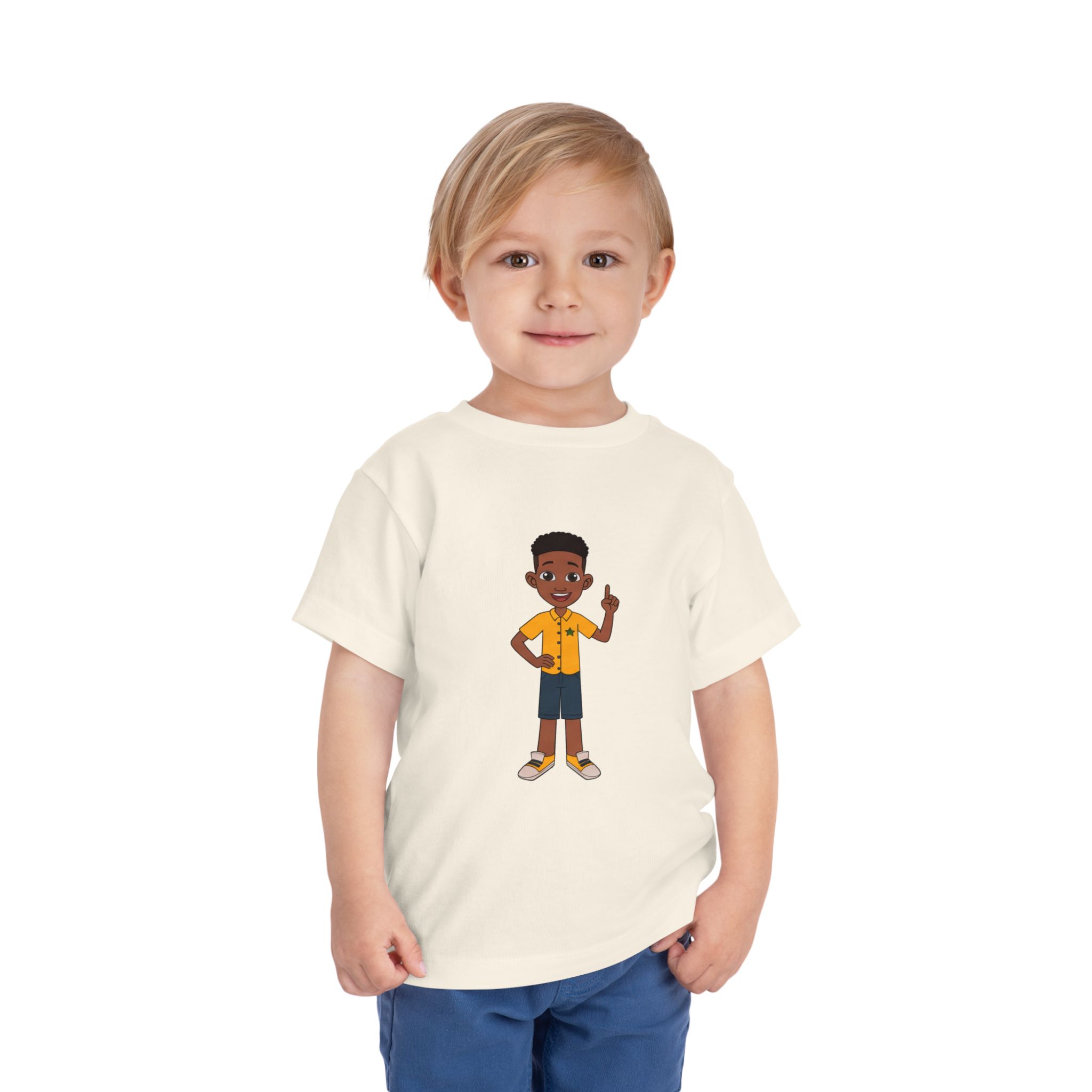Confident Pointing Character Toddler Tee | Cute Kid Character, Shirt - Image 3