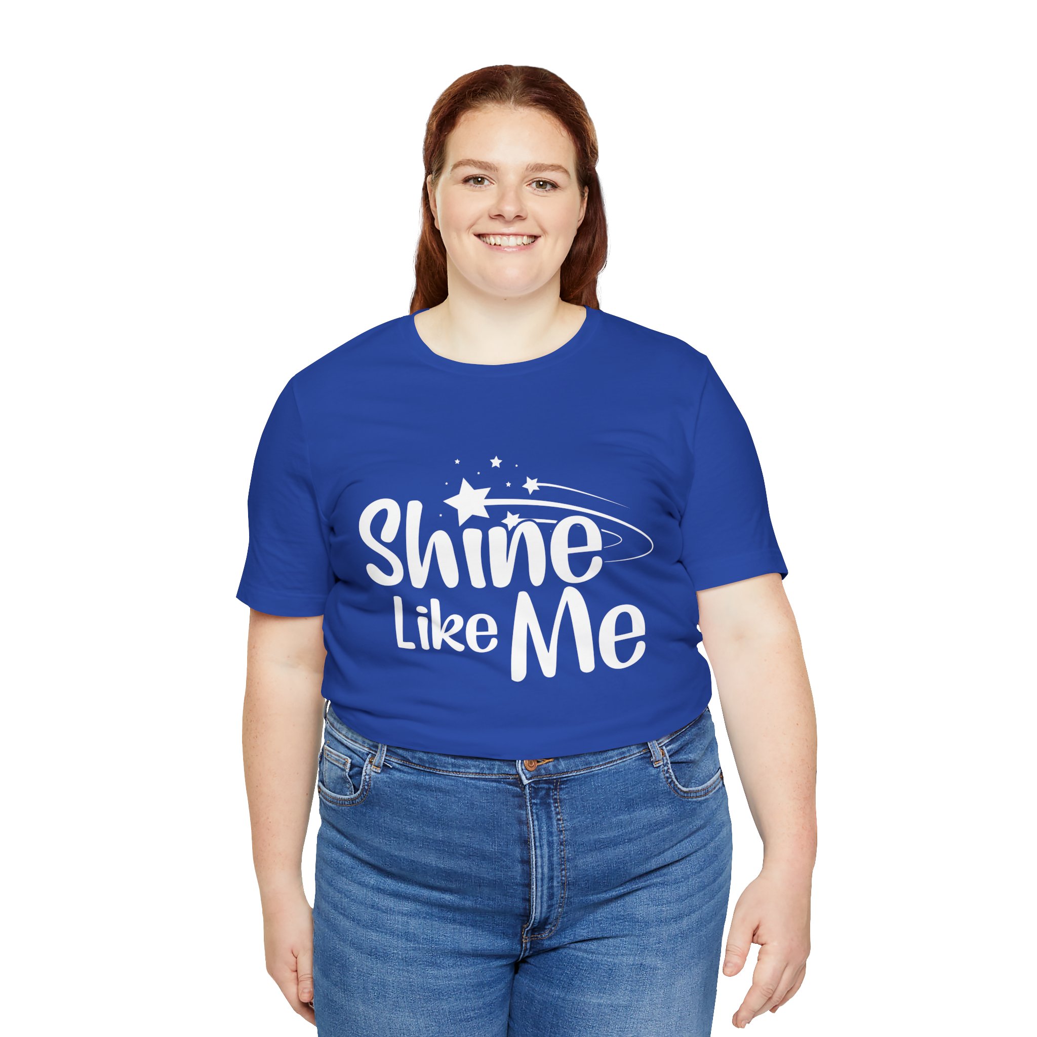 White Font Shine Like Me T-Shirt | Inspirational Star Graphic Tee - Image 31